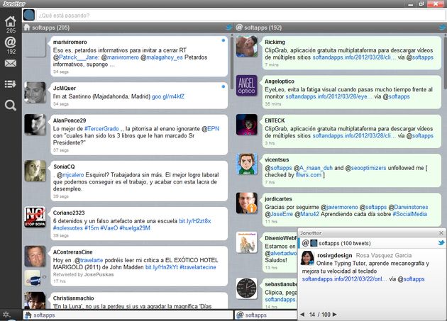 Janetter, excelente cliente gratuito para Twitter (Windows y Mac)