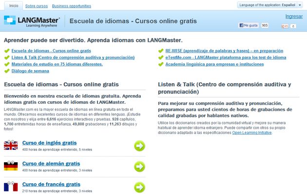 LANGMaster, cursos online para aprender múltiples idiomas