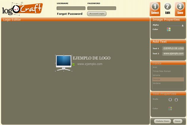 LogoCraft, un generador de sencillos logotipos gratuito y online