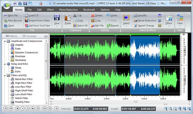 Music Editor Free, potente editor y grabador de audio gratuito