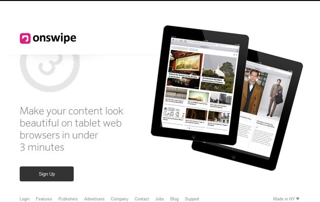 Onswipe, crea fácilmente y gratis la versión para iPad de tu sitio