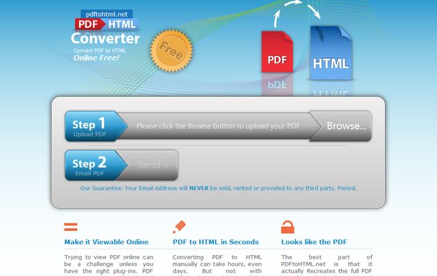 PDF To HTML, conversor online y gratuito de PDF a HTML