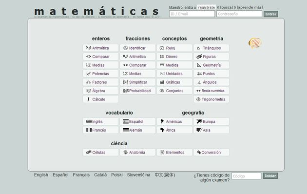Thatquiz: ejercicios online de matemáticas, vocabulario, geografía y ciencia