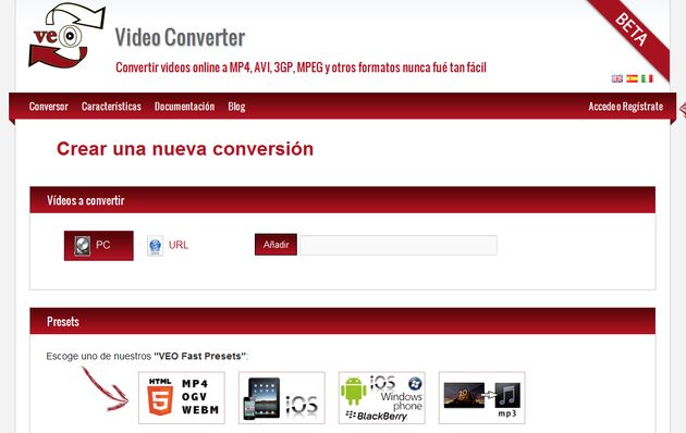 Veo Video Converter, potente conversor online para múltiples formatos de vídeo