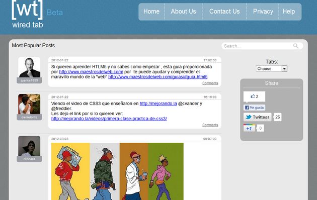 Wired Tab, la red social para compartir pensamientos e ideas