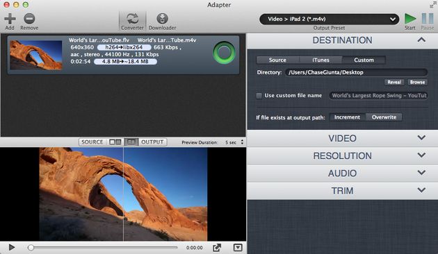 Adapter: convierte formatos de imágen, vídeo o audio, descarga vídeos online y más