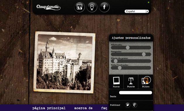 Cheapstamatic, aplicación web gratuita para aplicar un bello efecto vintage a tus fotos