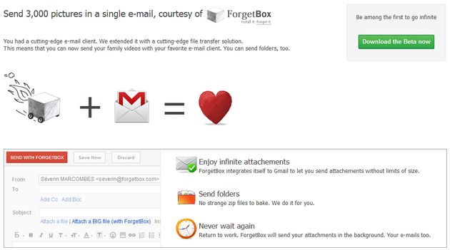 ForgetBox, una solución que se integra con Gmail para adjuntar archivos sin límite de tamaño