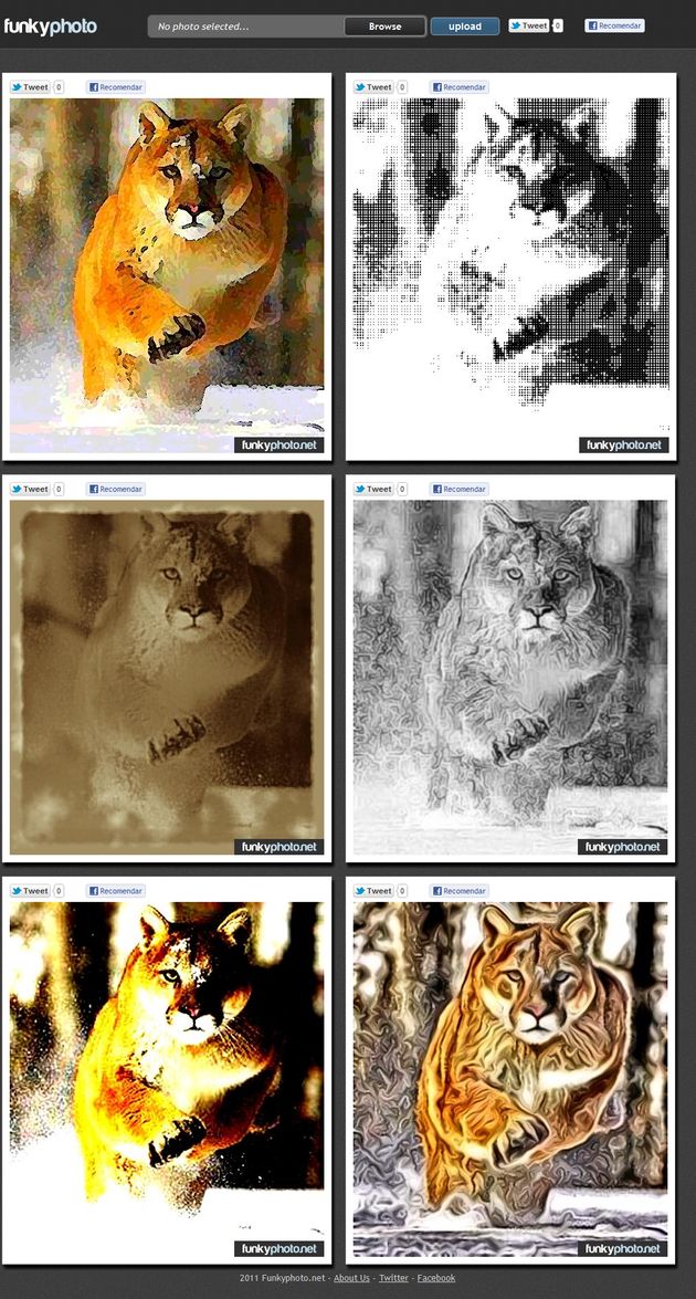 Funky Photo, aplica seis efectos simultáneos a tus fotos con esta utilidad web