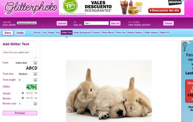 Glitterphoto, dale un toque original a tus fotos con efectos y animaciones