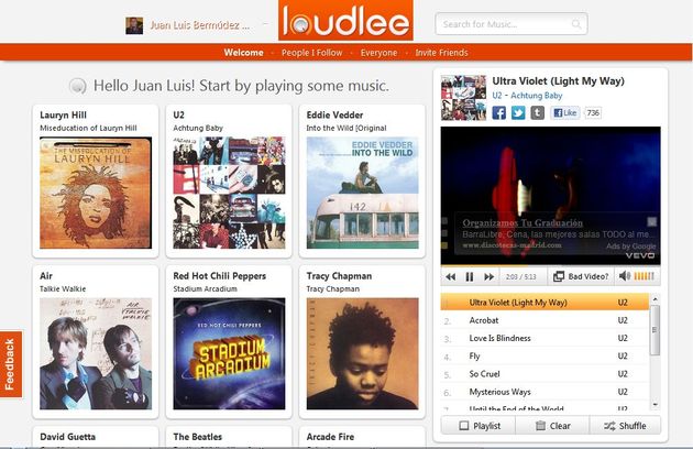 Loudlee, un Pinterest de vídeos musicales
