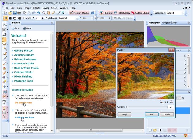 PhotoPlus, software gratuito para edición de imágenes