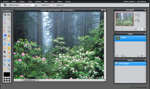 Rcpsoft Editor: impresionante herramienta para dibujo y edición de imágenes, online y gratuita