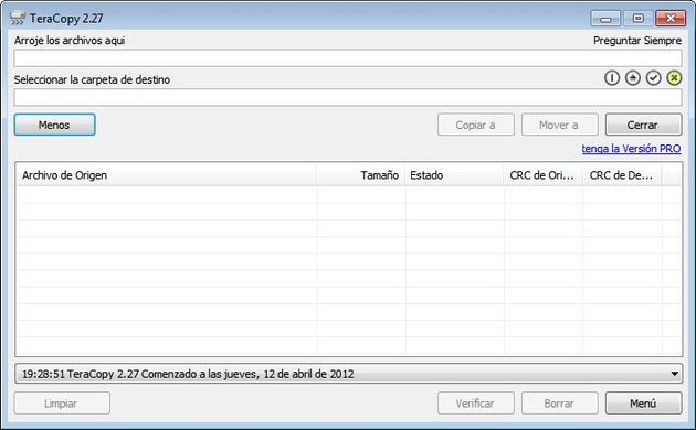 TeraCopy, aplicación Windows gratuita para copiar y pegar archivos grandes a gran velocidad