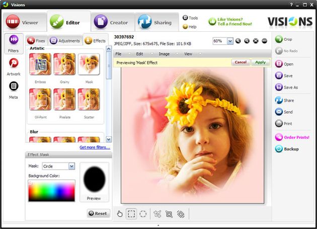 Visions, visor en 3D y editor gratuito para tus imágenes