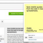 Citable: toma anotaciones y apuntes que se guardan automáticamente como una hoja de cálculo en Google Docs (Chrome)