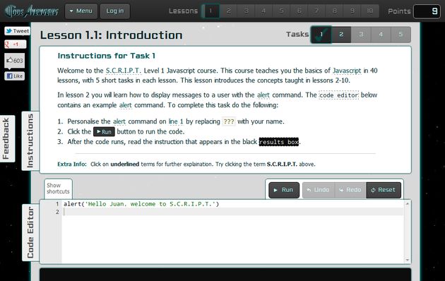 Code Avengers, un ameno curso interactivo para aprender Javascript