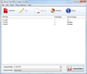 Convertidor de PDF a imagen - Weeny Free PDF to Image Converter