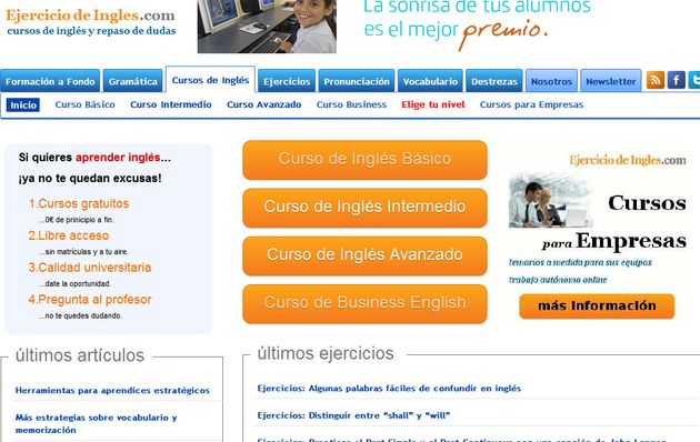 Ejercicio de Inglés, cursos gratuitos de inglés: básico, intermedio, avanzado y business