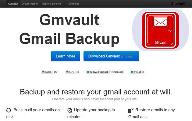 Gmvault: impresionante aplicación gratis multiplataforma para hacer backups de Gmail, restaurar backups, mover correos a otras cuentas y más