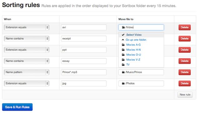 Sortbox, un organizador automatizado para tus archivos de Dropbox