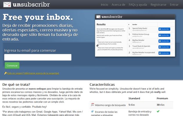 Unsubscribr, deja de recibir múltiples correos no deseados y boletines molestos dándote de baja con un clic