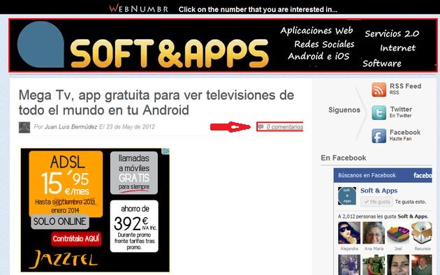 WebNumbr, monitoriza los cambios que sufre cualquier número que aparece en una web