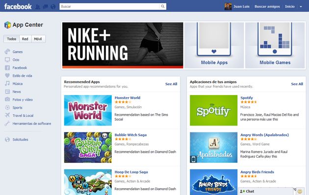 App Center de Facebook ya está disponible para todos