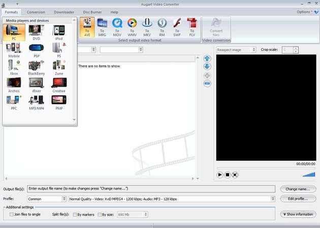 Augart Video Converter: impresionante software gratuito para descargar vídeos, editarlos, convertirlos y grabarlos