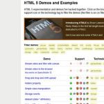 HTML5 Demos, una variada colección de ejemplos en HTML5 con código fuente Creative Commons