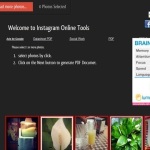 Instagram Online Tools, crea un documento PDF con tus fotos de Instagram