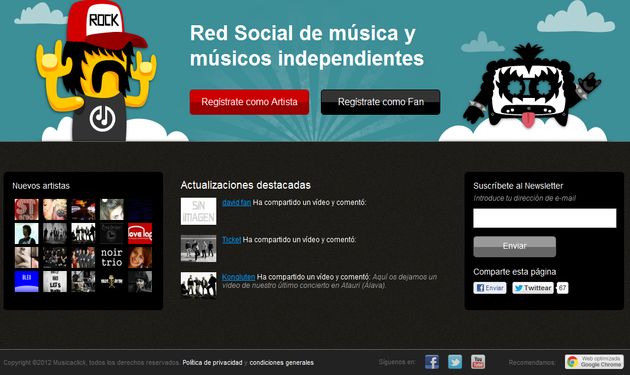 Musicaclick, la red social para músicos independientes y noveles