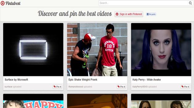 Pintubest, un buscador para "Pinear" en Pinterest los mejores vídeos
