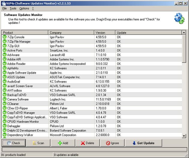 SUMo, aplicación gratuita para mantener todo tu software actualizado