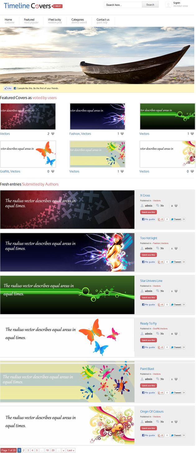 Timeline Covers Help, una de las mejores opciones para encontrar portadas de Facebook
