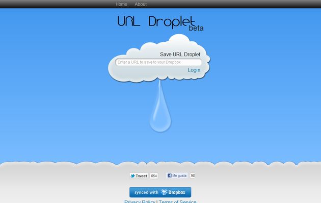 URL Droplet, guarda archivos en Dropbox indicando su url
