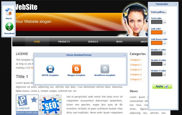 doTemplate, crea fácilmente tus propios temas XHTML, Blogger y WordPress