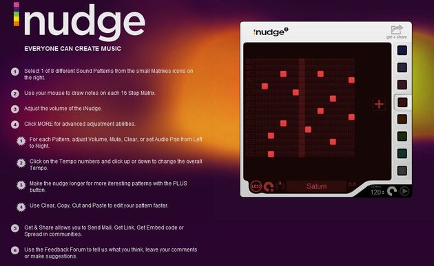 iNudge, crea melodías musicales y compártelas en la red
