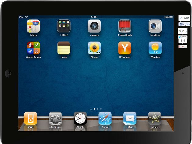 iPad2 simulator, un simulador web para iPad2