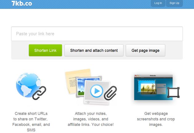 7Kb, un acortador de urls que también permite adjuntar archivos