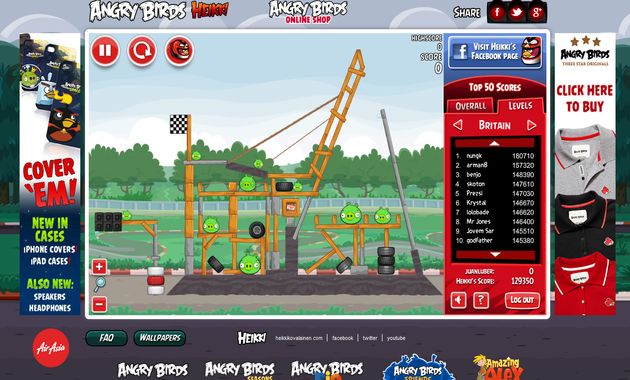 Angry Birds Heikki, una versión de los pájaros furiosos inspirada en la F1 para jugar online