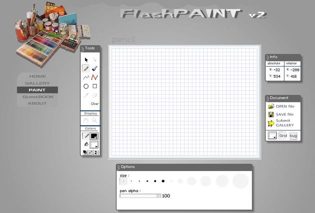 FlashPaint: utilidad web para que demuestres tu arte, lo enseñes y lo compartas