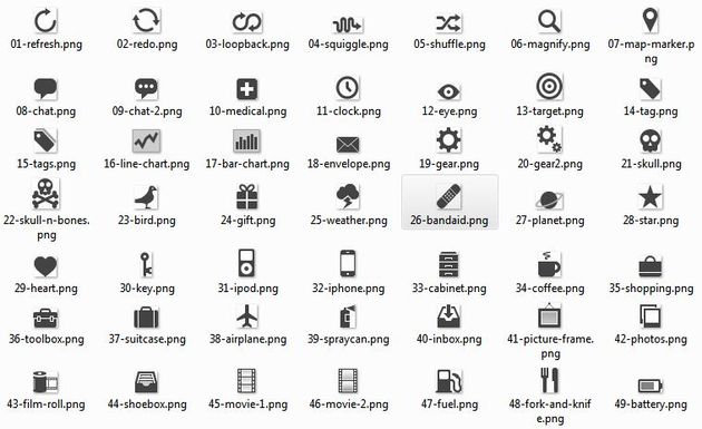 Free Icons Glyphish, completo pack con 200 elegantes iconos en formato PNG, JPG y PSD