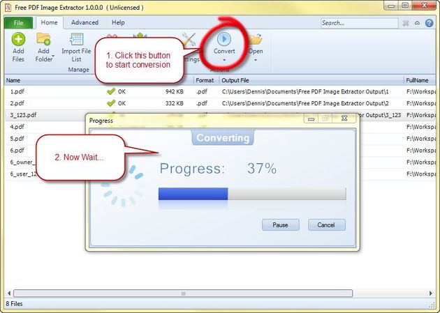 Free PDF Image Extractor, la forma más rápida de extraer imágenes de un PDF o varios