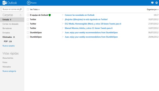 Outlook.com toma el relevo de Hotmail como correo web de Microsoft