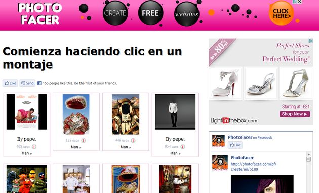 PhotoFacer, crea divertidos fotomontajes poniendo tu cara a cualquiera de las miles de plantillas disponibles