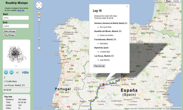 Roadtripe Mixtape, planifica rutas y crea playlists con artistas oriundos de las localidades que vas a recorrer