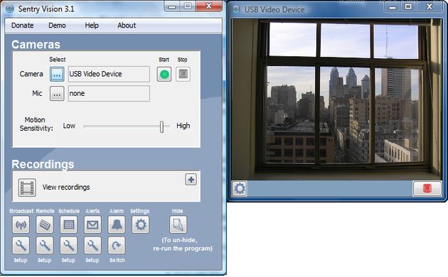 Sentry Vision Security, software gratuito para convertir tu webcam en un sistema de vigilancia y seguridad