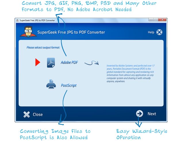 SuperGeek Free JPG to PDF Converter, unos clics para convertir tus imágenes en un documento PDF