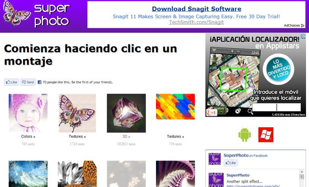 SuperPhotoApp, una web con muchos marcos y efectos para aplicar a tus fotos